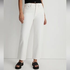 Madewell Curvy Perfect Vintage Wide Leg Crop in Tile White